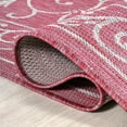 thumbnail image 3 of JONATHAN Y SMB106J-210 Charleston Vintage Filigree Textured Weave Fuchsia/Light Gray 2 ft. x 10 ft. Indoor/Outdoor Runner Rug, Pet Friendly, Easy to Clean, for Patio, Living Room, Bedroom, 3 of 8