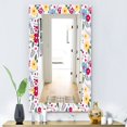 thumbnail image 2 of DESIGN ART Designart 'Multicolor Floral Pattern' Mid-Century Mirror - Printed Wall Mirror 27.6 in. wide x 39.4 in. high, 2 of 4