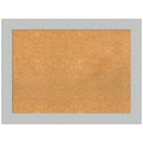 Amanti Art Natural Cork Board Wood Framed Shiplap White Bulletin Board 32 in. x 24 in.