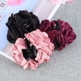 thumbnail image 3 of 4 pinzas grandes para el pelo con lazo de rosa y flor para mujer (rojo vino, negro, azul marino y rosa), 3 of 7