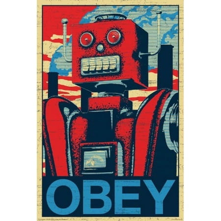NMR 241101 Robot Obey Decorative Poster - Walmart.ca