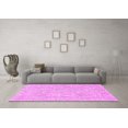 thumbnail image 3 of Ahgly Company Indoor Round Solid Pink Modern Area Rugs, 8' Round, 3 of 4