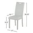 thumbnail image 5 of TMS Tilo Indoor Dining Chair, Set of 2, White Faux Leather, 5 of 8