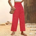 thumbnail image 5 of UAMVSH Wide Leg Palazzo Pants for Women Floral Print Summer Beach Vacation Pants Baggy Lightweight Smocked Waist Boho Flowy Pants, 5 of 5