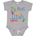 thumbnail image 3 of Inktastic My Aunt in Utah Loves Me Boys or Girls Baby Bodysuit, 3 of 5