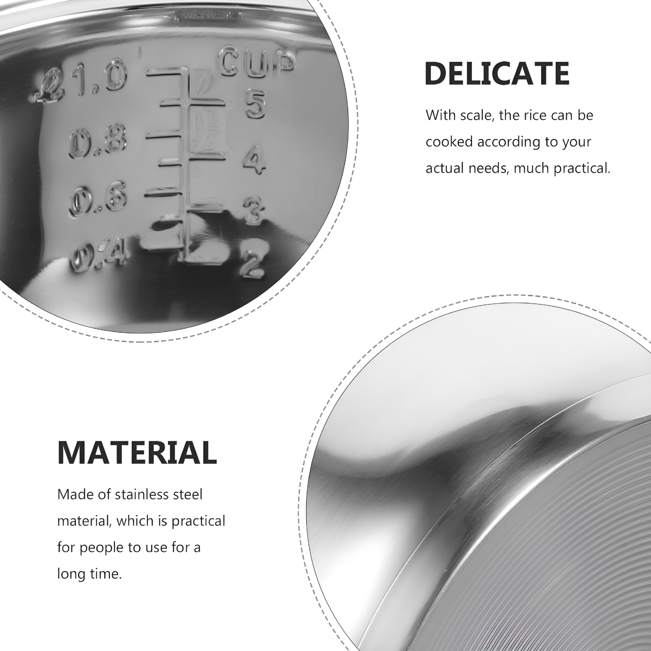 ACDANC 2026 New Stainless Steel Cookware Household Rice Cooker Inner Pot Professional Rice Cooker Pot Electric Cooker Accessory Rice Cooker Stainless Steel Inner Pot