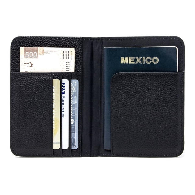 Funda Vedicci - Estuche Porta Pasaporte de Piel Genuina negro Vedicci UQ-6M2G-2QCA