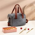 thumbnail image 2 of Portable Lunch Bag For OL Women Thermal Insulated Lunch Box Tote Cooler Handbag Waterproof Bento Pouch Office Food Shoulder Bags, 2 of 7