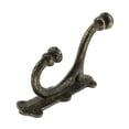 thumbnail image 1 of Abbracc Classic Industrial Double Clothes Hook Cast Iron Hanger Bronze, 1 of 7