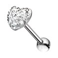 thumbnail image 5 of Bodyjewelryonline Heart CZ Tongue Ring Barbell 14G Surgical Steel Tongue Piercing for Women Men 5/8", 5 of 5
