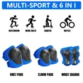 thumbnail image 4 of Rirool Kids Protective Gear Set - Knee Pads, Elbow Pads, and Wrist Guards for Skating, Cycling, Rollerblading, Scooter - Toddler to Teen Size (3-10 Years), 4 of 9
