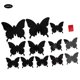 thumbnail image 5 of Juego de pegatinas de pared Sincero mariposas negras 24 piezas decoración sala de estar, 5 of 10