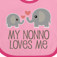 thumbnail image 4 of Inktastic My Nonno Loves Me Grandson Boys or Girls Baby Bib, 4 of 4