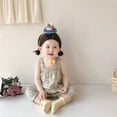 thumbnail image 2 of Mercatoo Kids Girls Floral Suspender Sleeveless Jumpsuit Toddler Holiday Outdoor Beach Bodysuit Baby Girl Summer Romper Clothes, 2 of 9