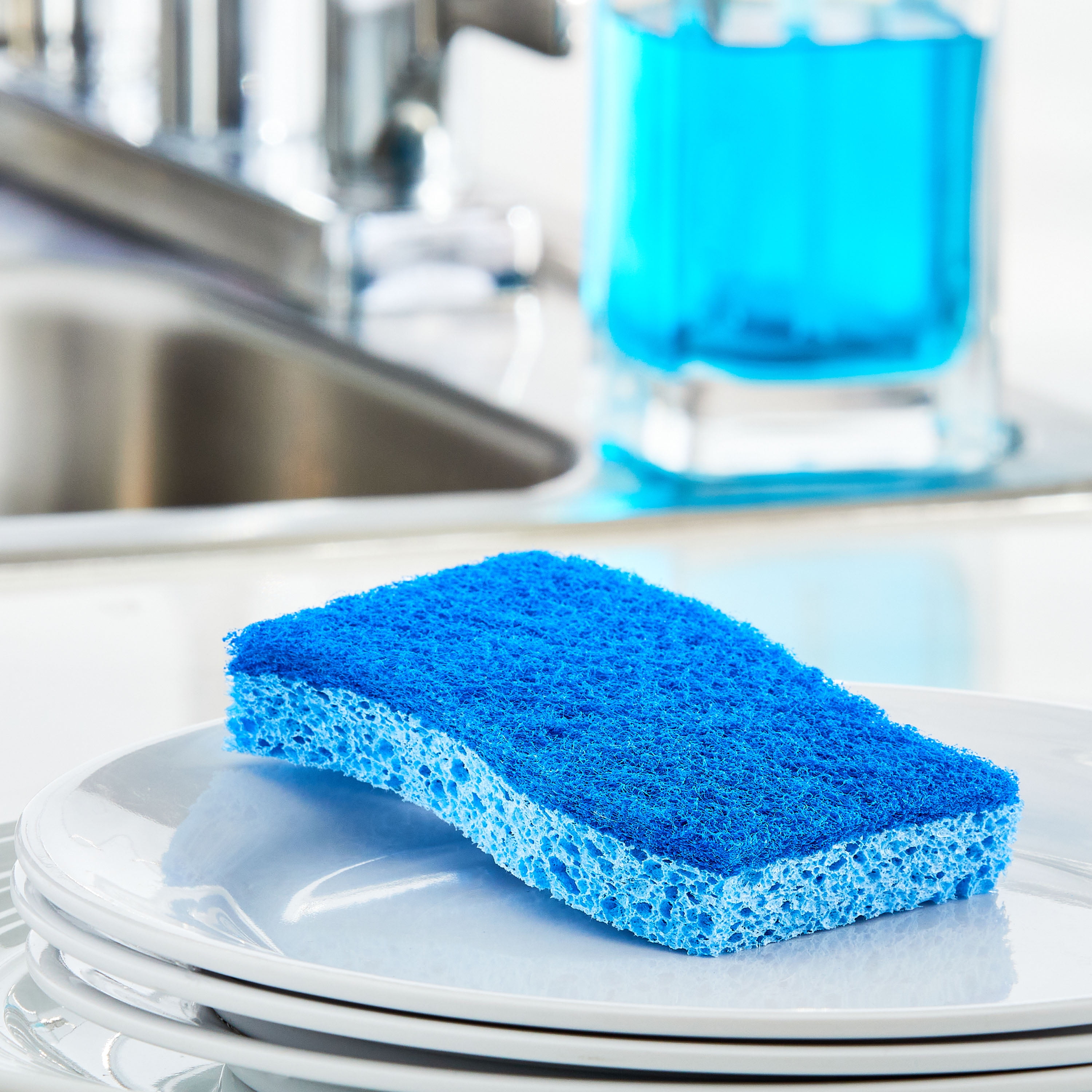 (3 pack) Great Value Non-Scratch Scrub Sponges, 8 Count