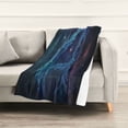 thumbnail image 6 of Wobogo Space Jellyfish Soft Cozy Fluffy Double Sided Blankets for Couch Sofa Chair Bed Camping Picnic Travel Lightweight Bed 60×90inch, 6 of 7