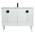 thumbnail image 2 of Venezian Collection - 48" Single White Bathroom Vanity, - Black Handles.&nbsp;, 2 of 8