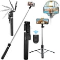 thumbnail image 1 of Trípode InnotechSC Ajustable de 67'' con control remoto y luz de Flash para iPhone Android GoPro, 1 of 7
