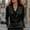 Black, variant on Women's Elegant Blouse with Ribbon Detail, Long Sleeve Dressy Top for Business Casual Office, M