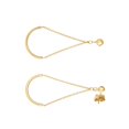 thumbnail image 4 of Jewelstop 14K Fancy Yellow Gold Tear Drop Dangle Earrings, Post Friction Back - 20 X 50mm, 1.4gr., 4 of 7