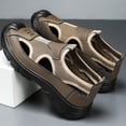 thumbnail image 6 of pwidon Men's Closed Toe Mesh Hiking Sandals Slip On Non Slip Thick Rubber Sole Outdoor Summer Walking Shoes Coffee 39, 6 of 6