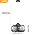 thumbnail image 2 of HOMEBYTE Modern Oblate Black Crystal Chandelier Fixture，Ceiling Pendant light for Living Room, Bedroom, Kitchen, Dining Room, Hallway，Adjustable Color Temperature，Dimmable，120V，E26，W16.5*L31.5, 2 of 13
