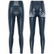 thumbnail image 3 of Pantalones de cintura alta con estampado de mano de esqueleto para mujer, mallas elásticas de piel sintética, ropa para discoteca y discoteca, pantalones de cuero con Control de barriga, 3 of 5