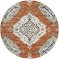 thumbnail image 2 of Addison Rugs Dream Shag Premium Machine Washable Traditional Tribal Clay Round Rug, 8' x 8', 2 of 8