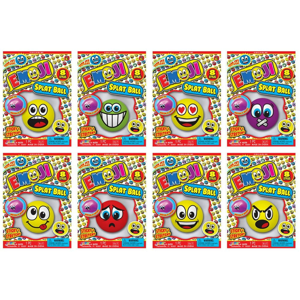 Emoji Splat Balls Set of 8 Different Emoticon Styles