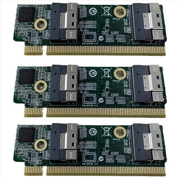 3X Adaptadores de Tarjeta de Extensión Externa de Alta Velocidad SFF-8654 A PCIe X16 Adaptadores SFF-8654 Tarjeta de Computadora para Servidor 1U