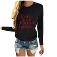 thumbnail image 3 of ICHUANYI Clearance Women's Printed Casual Loose Round Neck Long Sleeve T-shirt Tunic Tops Blouse ICHUANYI "ICHUANYI", 3 of 8