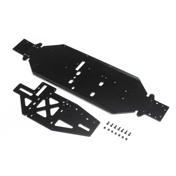 Losi Chassis w/Brace Plate 4mm Black DBXL 2.0 LOS251113 Gas Car/Truck Replacement Parts