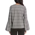 thumbnail image 2 of Karen Kane Womens Plaid Bell Sleeves Blouse, 2 of 2