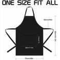thumbnail image 3 of Rosoz Funny Aprons for Men - The Grill Master, The Man The Myth The Legend - Cooking Grilling BBQ Chef Apron for a Husband, Dad Gifts, Waterproof Oil Proof Black Apron with 2 Pockets, 3 of 7