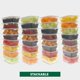 thumbnail image 5 of Set de 50 recipientes de almacenamiento de alimentos Freshware de 750 ml con tapas, 5 of 6