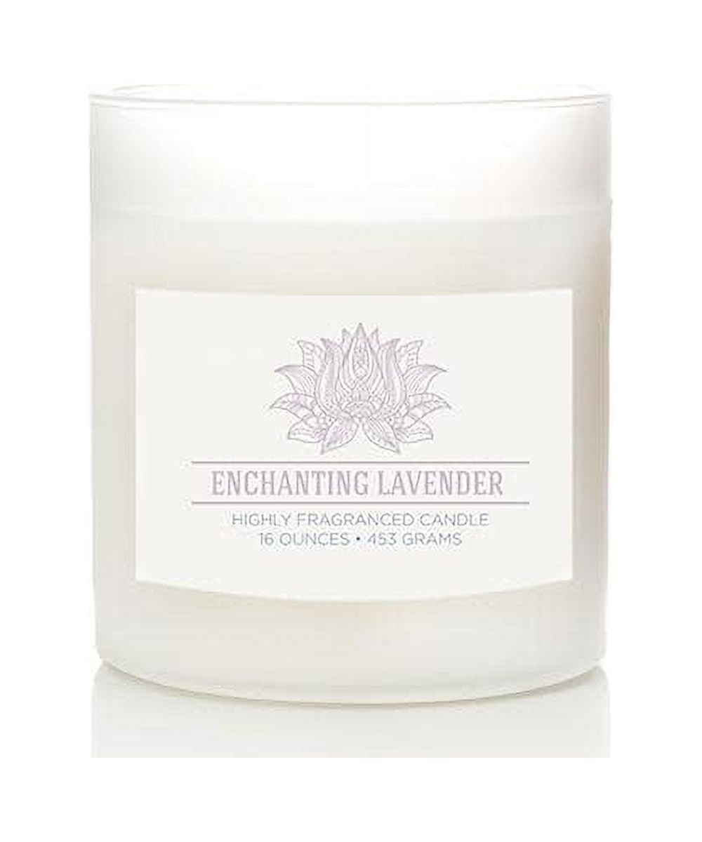 Colonial Candle Enchanting Lavender 16 oz Aromatherappy Candle, White