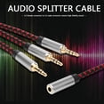 thumbnail image 4 of Audífonos Cable divisor de audio de 3,5 mm para altavoz de teléfono 1 hembra a 3 macho AUX Cable adaptador Universal Accesorios Electrónicos, 4 of 9