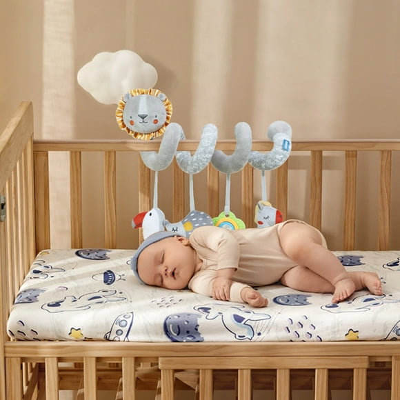 Cama colorida envuelta alrededor de la cabecera de la cama de los niños, colgante de tela, decoración, juguetes colgantes