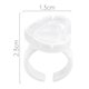 thumbnail image 3 of Copa De Pegamento 100 Uds. Soporte de anillo de pegamento para extensiones de pestañas en forma de corazón (blanco) Likrtyny Cuidado Belleza, 3 of 4
