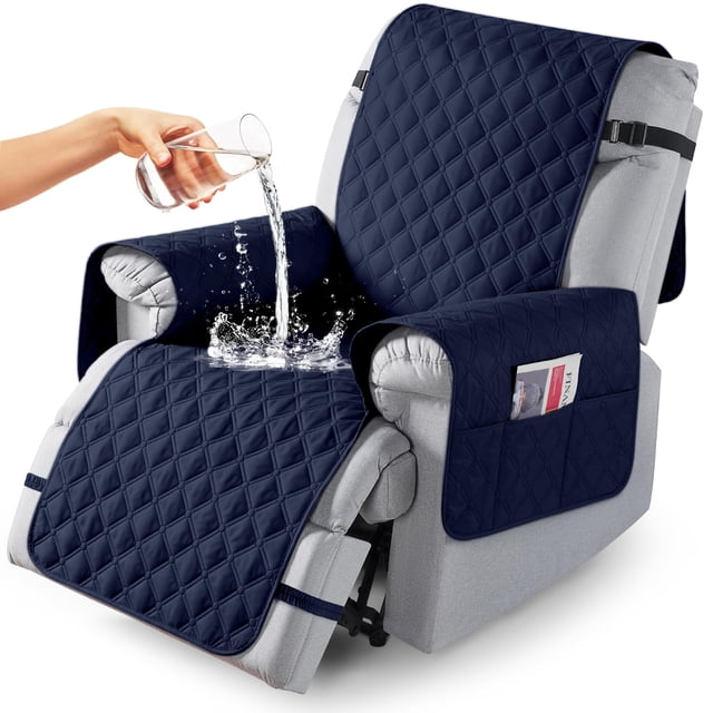 Funda reclinable TAOCOCO, impermeable, reversible, 22 pulgadas, azul oscuro