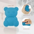 thumbnail image 3 of Unique Bargains Soft Silicone Body Scrubber Sensory Brushes Silicone Loofah Pet Shower Brush Bath Brush Lake Blue, 3 of 7