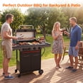 thumbnail image 5 of Flintex 4 Burner Propane Gas Grill with Infrared Side Burner, 40,000 BTU, Diamond Grates & Griddle for Outdoor BBQ, 5 of 11