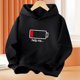 thumbnail image 2 of Nueva sudadera con capucha con estampado de "Ayúdame a tener batería baja" para niños, sudaderas para niños, abrigo básico de hip hop para primavera y otoño, ropa para bebés y niños, 2 of 5