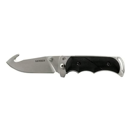 UPC: 0013658118355 | Gerber Freeman Guide Folder Knife Gut Hook Plain Edge Nylon Sheath