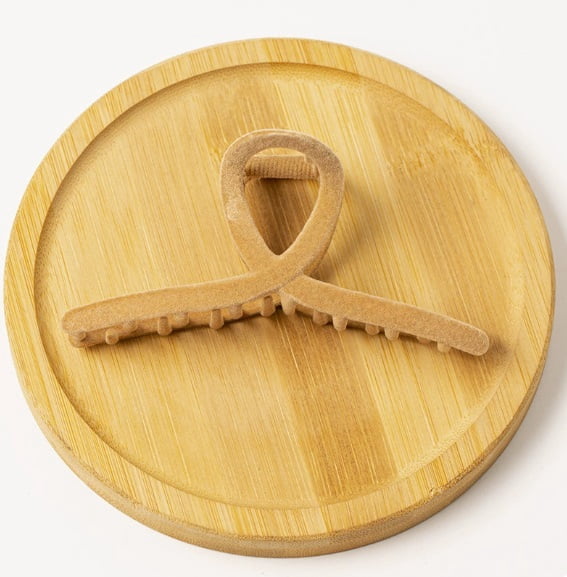 2-Pack Yellow Velvet Shark Clips - Strong Hold for Thick Hair, Elegant Design for Everyday Use