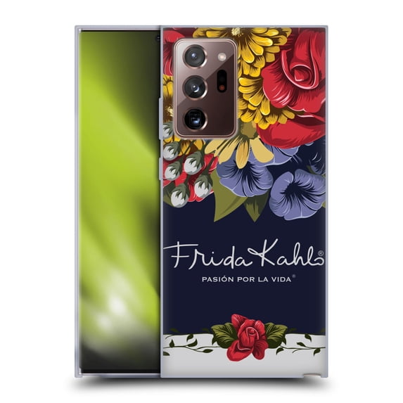 Head Case Designs Officially Licensed Frida Kahlo Red Florals Blooms Soft Gel Case Compatible with Samsung Galaxy Note20 Ultra / 5G