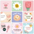 thumbnail image 2 of Tarjetas de agradecimiento de flores para caja de regalo, paquete de tarjetas de vacaciones, panadería, floristería, pequeñas empresas, decoración, 6x6CM, 50 unids/lote por paquete, 2 of 4