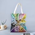 thumbnail image 2 of Eevee: Evoluciones Estéticas Bolso de tela con estampado de lienzo para mujer, bolsa de compras reutilizable y estética, con cremallera interior, regalo para mujer,40*45cm., 2 of 6