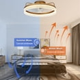thumbnail image 5 of Cusp Barn 20 in. Gold Modern Ceiling Fan with APP Remote Control, DC Motor Smart Dimmable LED Ceiling Light, 5 of 7