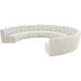 thumbnail image 3 of Meridian Furniture Infinity Cream Boucle Fabric 9pc. Modular Sectional, 3 of 11